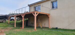 SP BOIS | Terrasse en bois sur pilotis à Issac