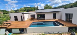 SP BOIS | Terrasse en bois autour d’une piscine à Le Bugue