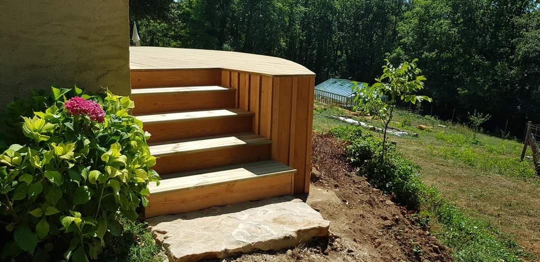 SP BOIS | Terrasse et escalier en bois à Paunat